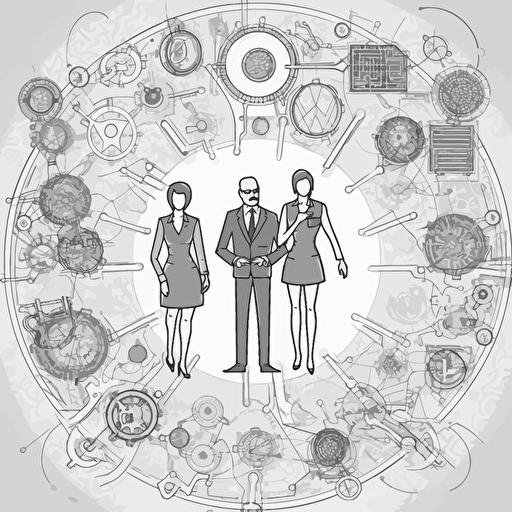 the stakeholders role, minimalistic, vector