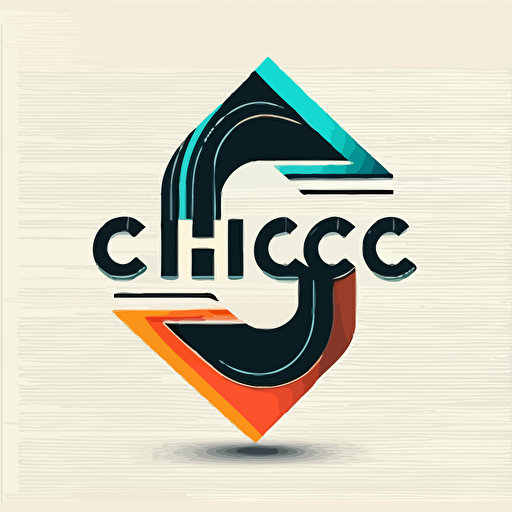 Creative C logo with cuts and handwritten text concept design. Letter with geometric design. Vector Illustration with letter and chuittrang cut.