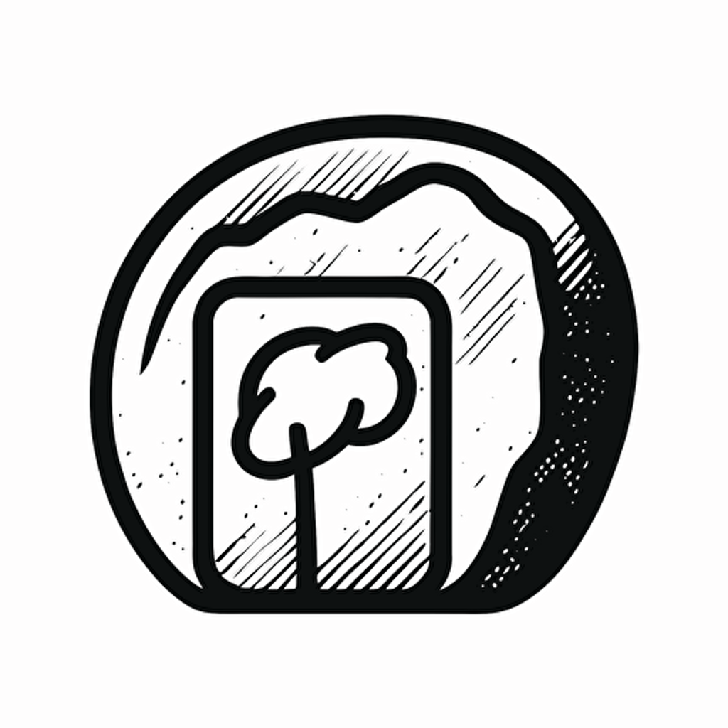 mineral wool, icon, simple, logo technique, comic vector illustration style, flat design, minimalist icon, flat, adobe illustrator, black and white, white background