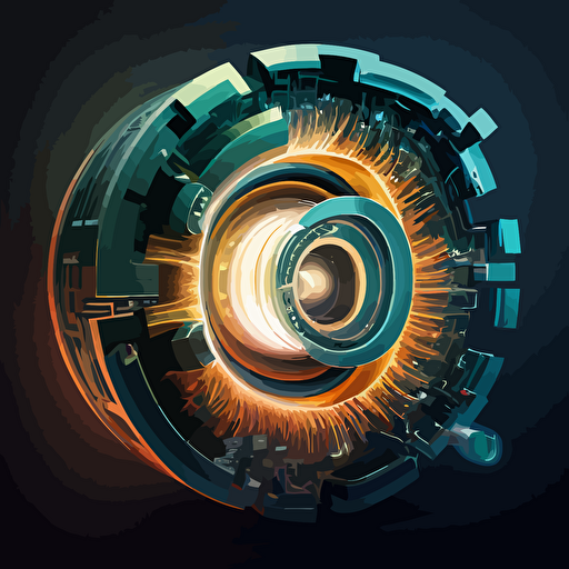 scary looking vector art of a hadron collider