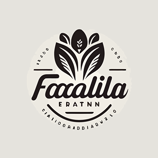 brand identification symbol for a food company, minimal, vector on white background