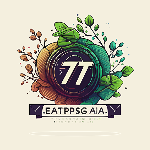 vector illustration for 7th Year Anniversary tech company, simple colors, logo