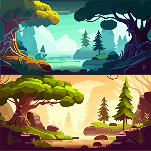 2d game background vectors forest