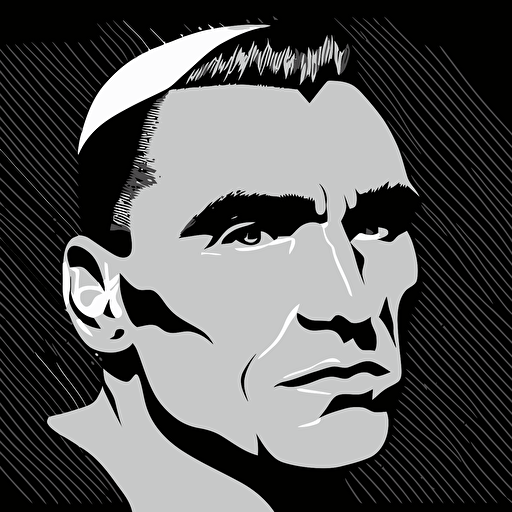 Vinnie Jones vector illustration, drawing, logo black and white