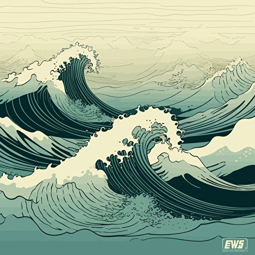 sea ​​waves in vector version