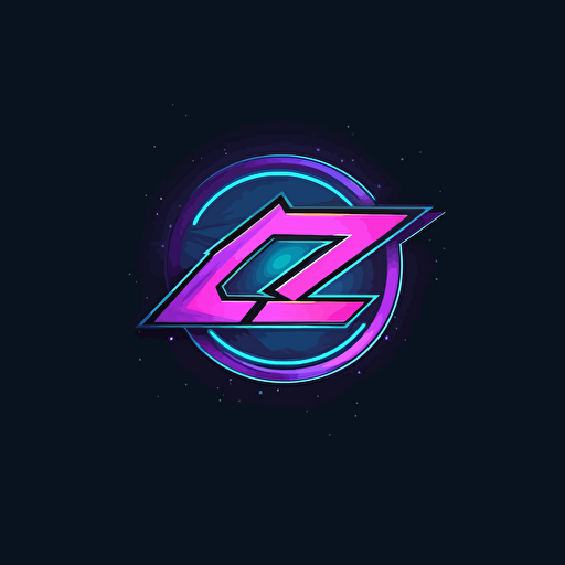 Sci-fi Simple Logo for C and Z letters, C and Z logo, CZ logo, Night Club vector logo, logo design in a simple line way