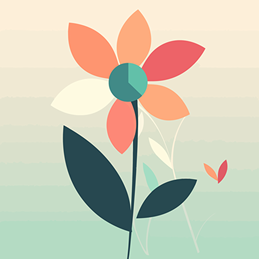 Minimalist flower vector