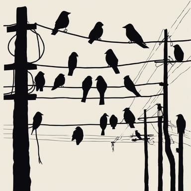 birds on a wire