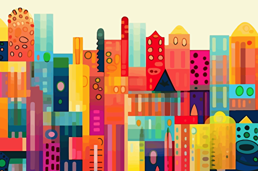 blocks of colour, flat, vector, hundertwasser