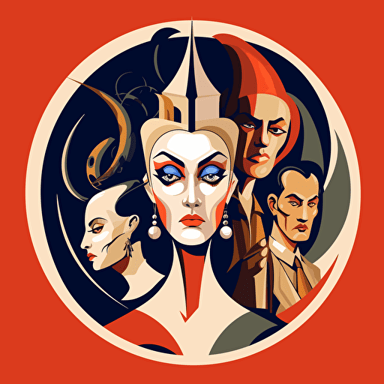 vector art logo pop surrealism modern art inspired by Greg Simkins + Gerald Brom + Salvador Dali + Agent X + Roy Lichtenstein