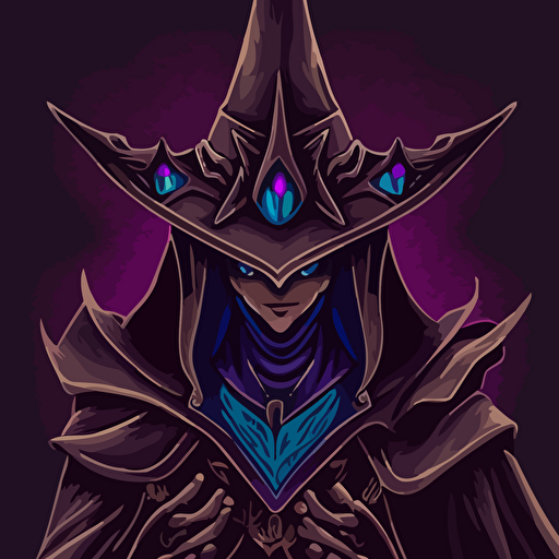 dark magician yugioh ,Shading, Vector style