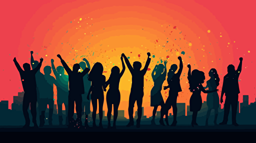 vector gradient showing a celebratory moment,