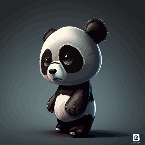 panda::1 vector cartoon style::1