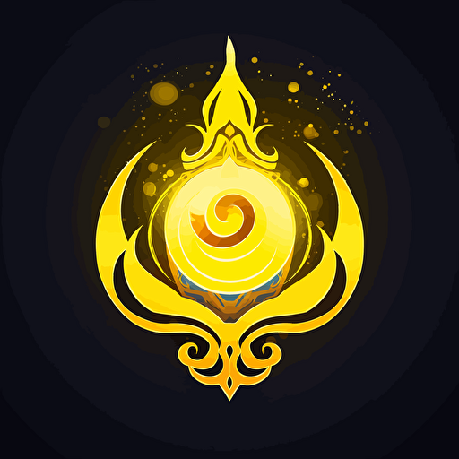 yellow djinn esport logo, vector, adobe illustrator, simplified, no text