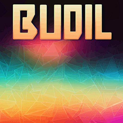 "BUDIL" text , crystals font , outline , vector,