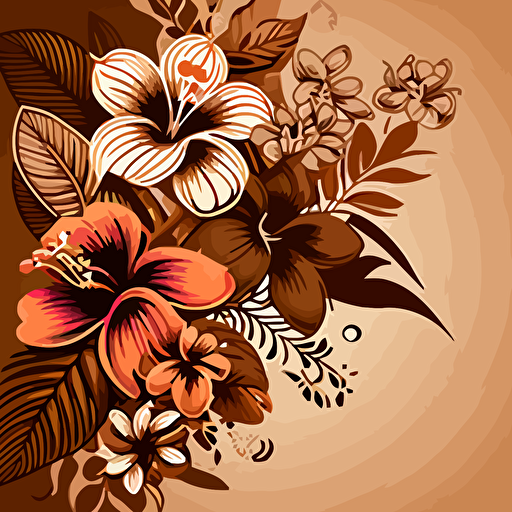 vector illustration of very detailed flowers on a flourescant background