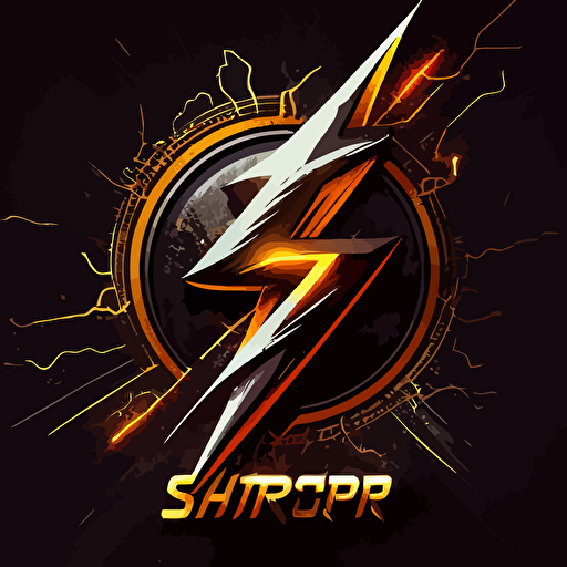 vector logo for sharpshot media merch featuring lightning bolt