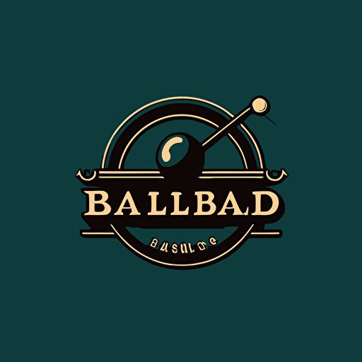 simple modern vector logo for a billiards bar