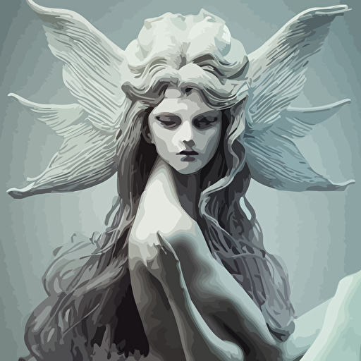 female angel queen white skin，beautiful，long hair，hyper details black metal rococo sculpted alex alice craig mullins yoji shinkawa trending artstation beautifully lit peter mohrbacher hyper detailed elite elegant luxury ray light smoke cgsociety hypermaximalist golden ratio neofuture volumetric octane render weta digital micro details 3d sculpture