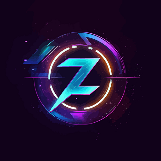 Futuristic Logo design with a C letter and Z letter in the middle of the logo, simple vfx for a logo design, event maker simple logo vector, night club theme, vector logo, simplistic letter logo, CZ