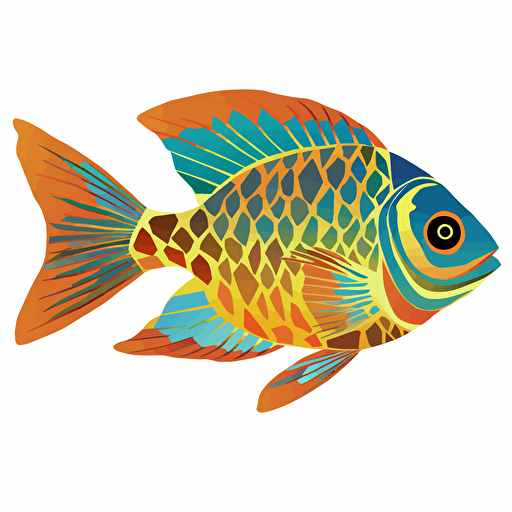 a vector 2D image of a fish