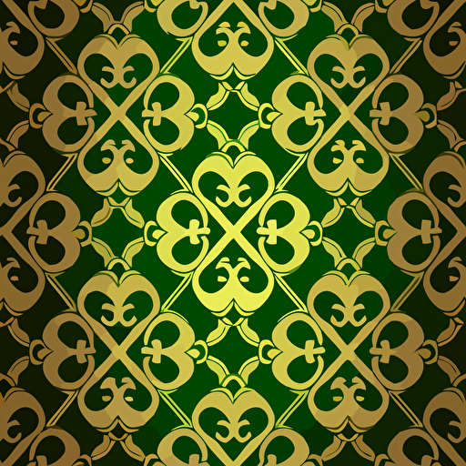 a seamless, vector, cloverleaf, victorian mesh