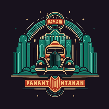 Create a retro and catchy logo, art deco style, for a design agency who focuses on simplicity, vectors, do not use background and do not use letter.