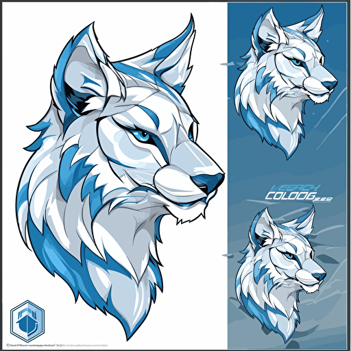 Design a logo. The logo should be of the upper body of the side view of a lynx. The logo should consist of an electronic-blue color scheme. The final product should have a clean and sleek design, in vector format with a clear, transparent background. It should be suitable for use on professional sports jerseys and versatile for use on various promotional materials. Use simple and modern design elements and take inspiration from professional sports leagues. The logo should be striking, memorable, and have a thick, solid colored border. It should not be complex