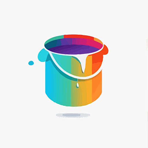 flat vector logo of circle, gradient, drop of water wrapped bakchoe bucket, simple minimal, by Ivan Chermayeff