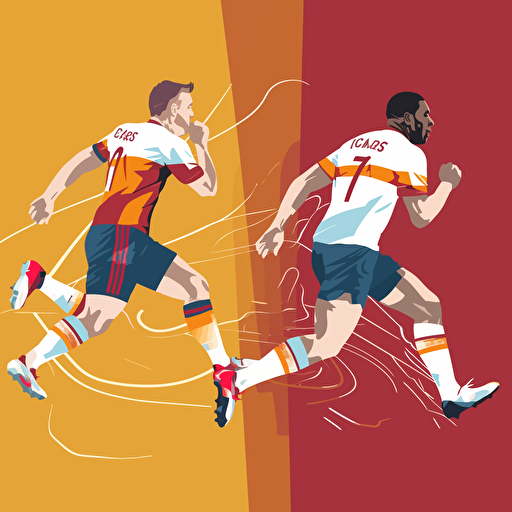 vector file simple of messi and ronaldhino from the back scoring a goal