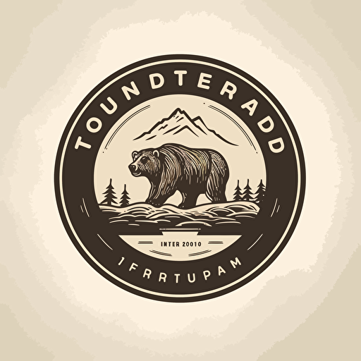 simple logo for a coffee roasters company called tundra vector style