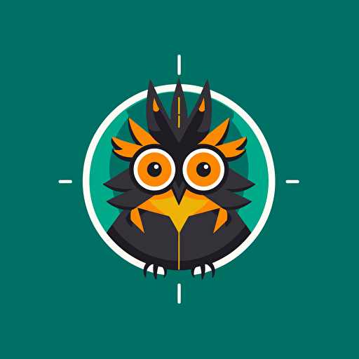 a vector corporate logo combining a wise owl and a business chart