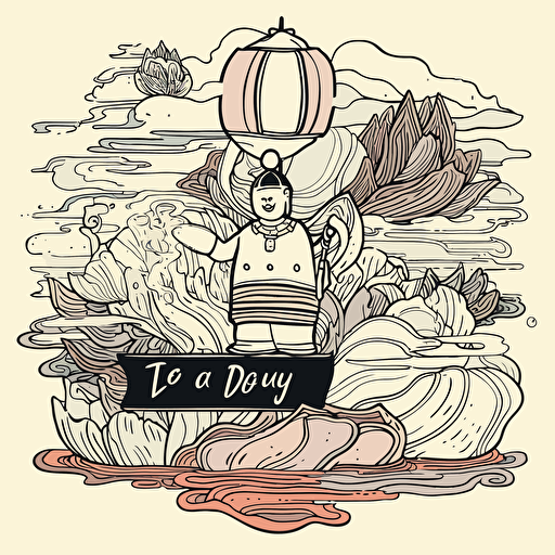 let go and do your duty dharma vector illustration drawing sketch line illustrator ink pen::