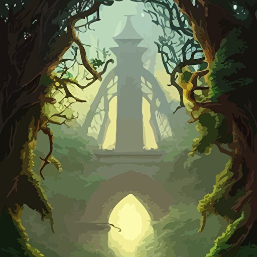 book cover old bridge ivy vector elements border fantasy forest landscape fantasy magic light night intricate elegant sharp focus illustration highly detailed digital painting concept art matte art wlop artgerm ivan shishkin andrey shishkin masterpiece