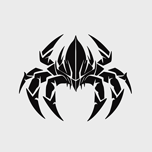 Logo of claws, minimalist icon, vector, black on white background