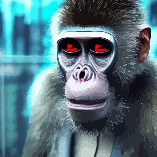 photography ultra mega super hyper realistic detailed monkey hiromasa ogura wearing cyberpunk style suit photo lenght view leica q2 camera rendered vray davinci resolve maxwell lumion 3d volumetric natural light wearing cyberpunk suit details hiromasa ogura rendered vray davinci resolve maxwell lumion 3d volumetric natural light