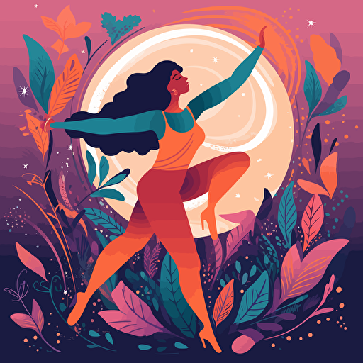 a vector, bright image for dance day
