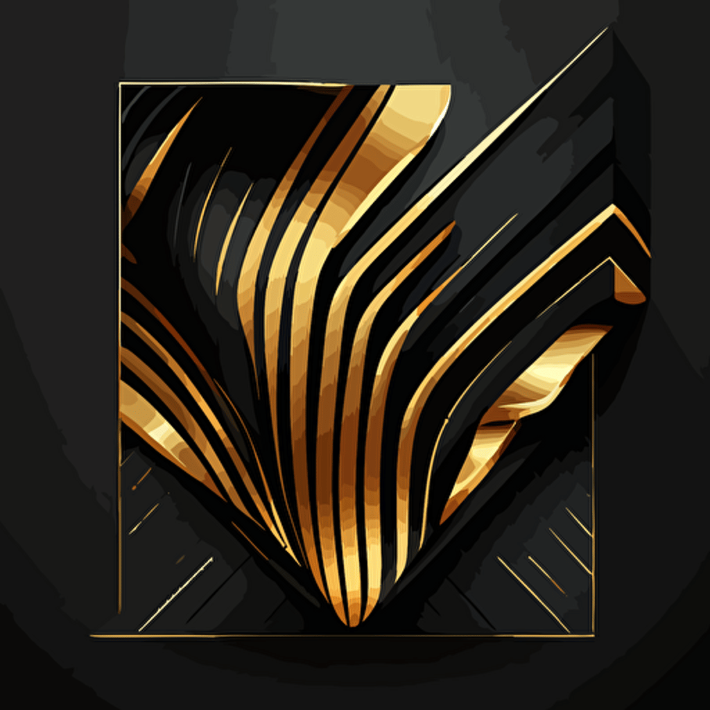 Vector abstract luxury black background with golden elements modern creative concept