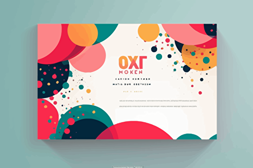 horizontal email invitation, End of Year celebration, vector, bright contrasting colors, simple but beautiful