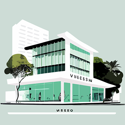 lincoln road 111 miami herzog de meuron yoga vector art minimalistic