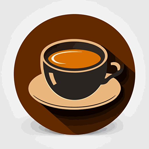 2d vector simple coffee cup icon