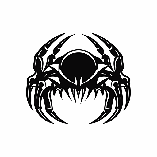 Logo of claws, minimalist icon, vector, black on white background