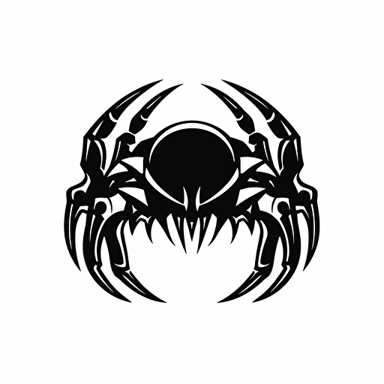 Logo of claws, minimalist icon, vector, black on white background