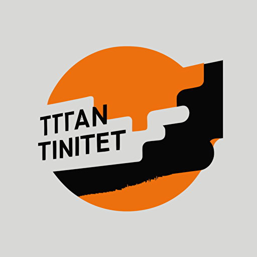 logo vector for nft ticketing platform. featuring white background, minimalist style and modern concept. no text. easy shape. orange and black.
