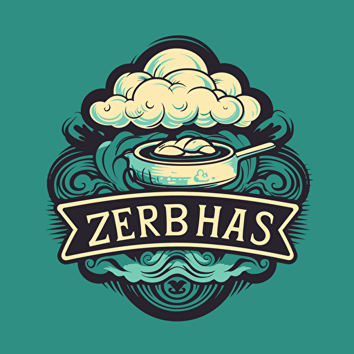 vector logo concept for a cloud kitchen called zehra’S