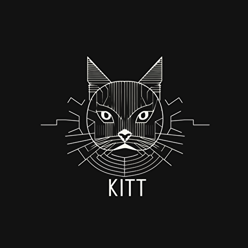logo for a product called KITT, toolkit, black and white, minimalist, vector art