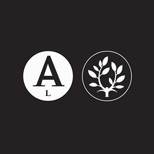 create a lettermark of letters A and L for a IT company, modern, vector, simple