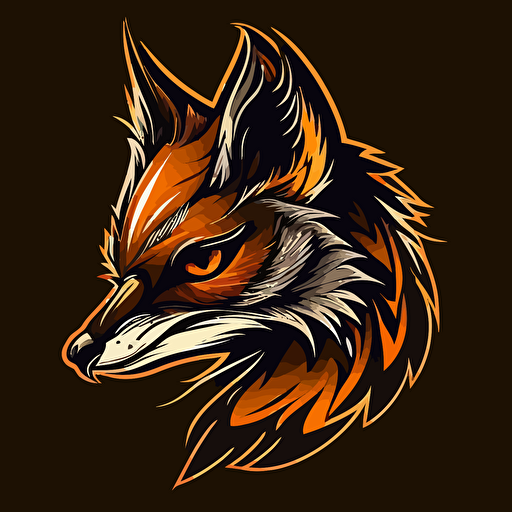 a mascot vector logo of animals simple,