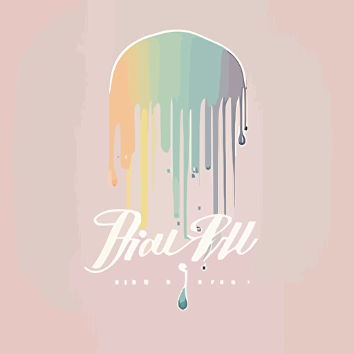 logo,vector,named hairink,pastel colors,minimalist ,vector