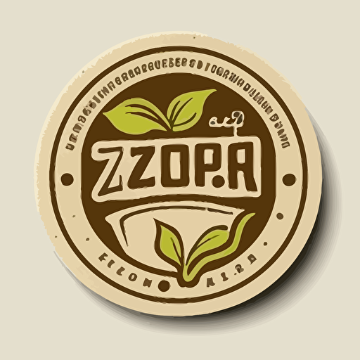 a flat vector logo for the brand name "ecokupz" a revolutionary eco friendly bio-degradable single-serve coffee pod kcup, simple minimal